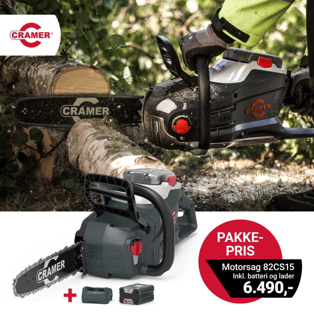 Pakketilbud Cramer 82V motorsag 82CS15