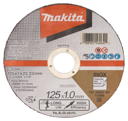 Makita Kappskive 125X1,0mm E-03040-12stk.